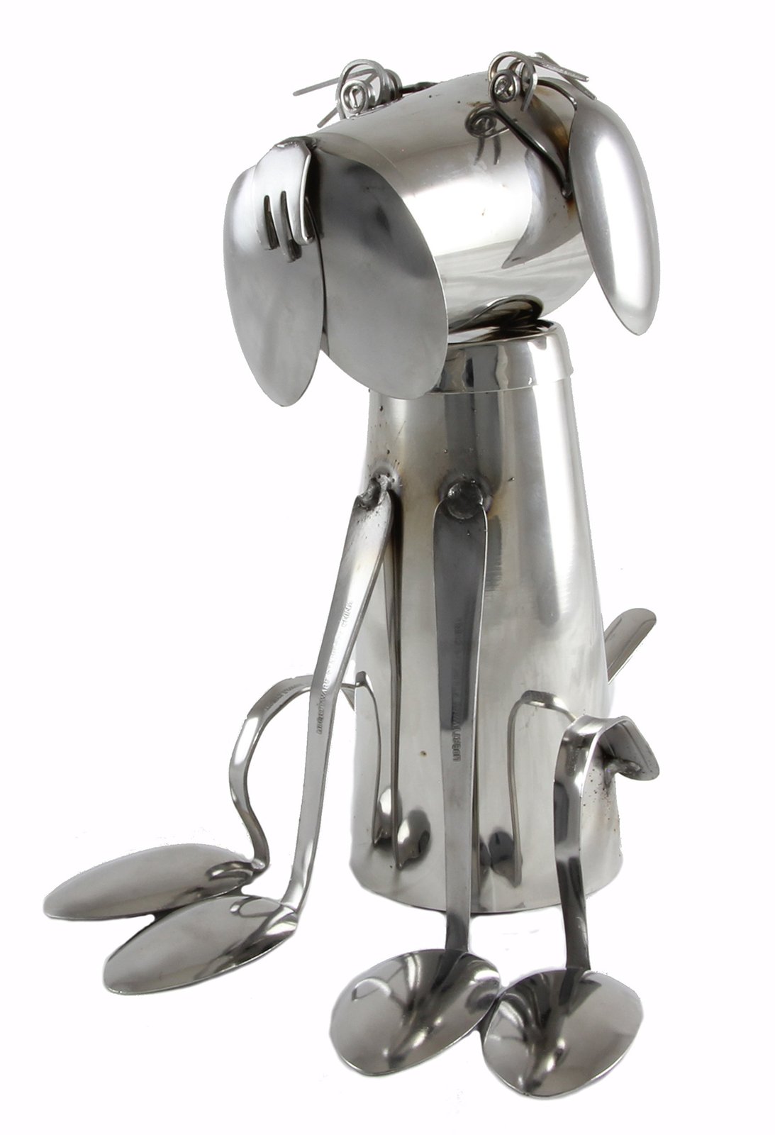 Forked Up Art G02 Stainless Steel Fork and Spoon Dog Sculpture - £49.06 GBP