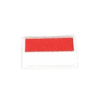 Monaco Country Flag Patch Logo Indonesia Crest Badge Small 1.2x1.8 Inches Iro... - £11.95 GBP