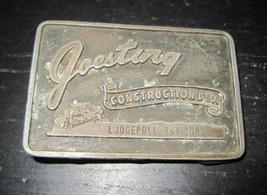 Vintage JOESTING CONSTRUCTION Ltd Metal Belt Buckle - $23.99