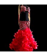 Made to Order Red Rhinestone Belly Dance Costume: Professional Performan... - €570,85 EUR