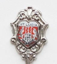 Collector Souvenir Spoon St. Lucia Coat of Arms Emblem - £13.30 GBP