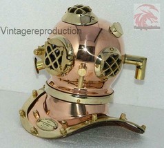 Diving Divers Helmet US Navy Mark VI Deep Sea Brass &amp; Copper Marine Helm - £63.08 GBP