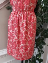 Beige By Eci Womens Red White Floral Sleeveless Casual Knee Length Dress Size 18 - £21.99 GBP