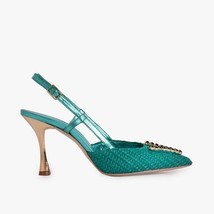 The Luna Turquoise Leather Slingback Women Sandal image 8