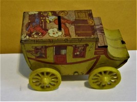 Coin Bank - U.S. Metal Toy Mfg Co. Stage Coach Bank (Tin Toy Bank) - £31.06 GBP