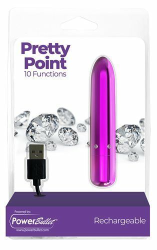 PRETTY POINT POWER BULLET 4 INCH 10 FUNCTION BULLET RECHEARGEABLE VIBRATOR - $21.77