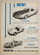 1967 Print Ad Fiberfab Kit Cars GT-12 Avenger, Run-About VW Chassis Santa Clara - £9.77 GBP