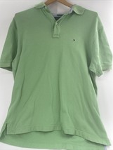 Vintage Tommy Hilfigure Polo Medium Flag Logo Green Medium Golf Summer EUC  - £11.03 GBP