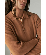 Lucky Brand Men&#39;s Cloud Soft Polo Sweater Large Thrush New with Tags - $1,066.28 MXN