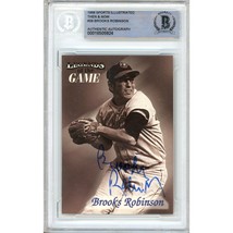 Brooks Robinson Orioles Auto 1998 Sports Illustrated Then and Now Card BAS Slab - £63.94 GBP