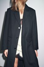 $199 ZARA WOMAN OVERSIZED COLLECTION COAT WITH FRAYED EDGES - L-XL - $119.00