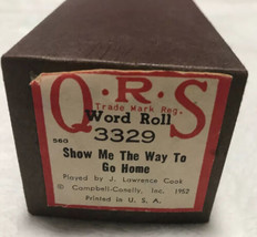 New QRS Piano Word Roll 3329 Show Me The Way To Go Home Played By J. L. Cook - £31.32 GBP