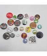 Lot of 25 Vintage &amp; Modern Button Badge Pins Pinback-
show original titl... - £42.05 GBP