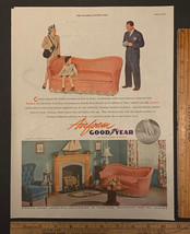 Vintage Print Ad Airfoam Good Year Livingroom Sofa Woman Girl Man 1940s ... - £11.49 GBP