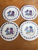 Vintage 1984 Lot 4 Pcs Holly Hobbie Plastic Saucers Sharing Doubles the Fun - £7.90 GBP