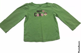 Gymboree Girls Green Sweet As Cake Long Sleeve Shirt Top Size 4 - £14.52 GBP