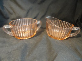 Pink Queen Mary Depression Glass Sugar Creamer by Hocking Glass 1936-49 - £12.58 GBP