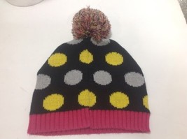 Fashion Baby Girl Toddler Kid Winter Warm Knitted Beanie Hat Black Polka dots - £9.63 GBP