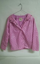 Girls Youth Large Pink & White Polka Dot Cherokee Rain Weather Jacket - $15.99