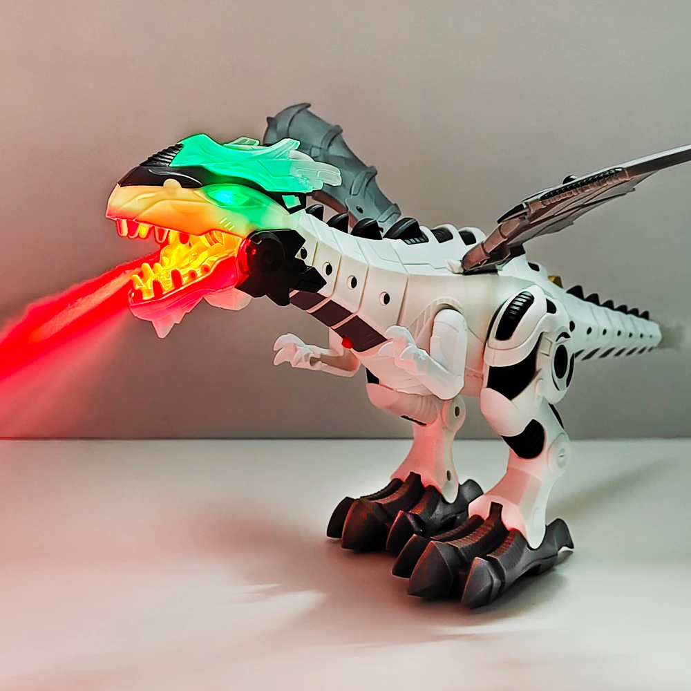 Big Size 47cm Electronic Walking Dinosaur Roaring Flashing Light Robot - £23.01 GBP