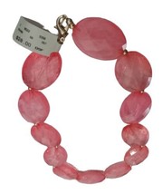 Ann Taylor Pink Chunky Jewel Loft Beaded Necklace With White Smokey Detail. New  - £14.18 GBP