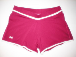 NWT Womens Under Armour Heat Gear Shorts Red Large whit - $19.99