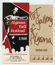 Algoma Fall Festival &amp; Art Gallery Brochures 1988 Sault Ste Marie Ontario - £14.05 GBP