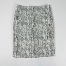 Ann Taylor Petite Womens Pencil Straight Skirt Size 0P White Black Snake... - $23.74