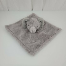 Parent&#39;s Choice Gray Elephant Polka Dot Security Blanket Plush/Satin - 12&quot; x 12&quot; - £19.77 GBP