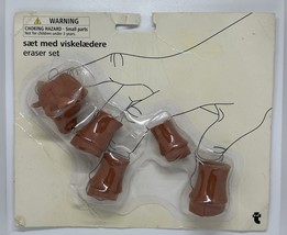 Saet Med Viskelaedore Eraser Set - Cow Eraser - $201.11 MXN
