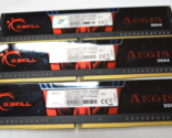 LOT OF 3 G.SKILL AEGIS F4-2400C15D-16GIS 8GB DDR4 2400MHz - $55.12