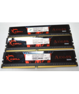 LOT OF 3 G.SKILL AEGIS F4-2400C15D-16GIS 8GB DDR4 2400MHz - £43.24 GBP
