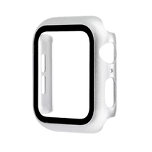Hard PC Bumper Case w/ Tempered Glass for Apple Watch 41mm Series 7 SILVER - £6.02 GBP
