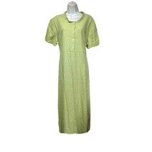 Monterey clothing company Green Linen Tencel Long Maxi Dress Size L - £25.68 GBP
