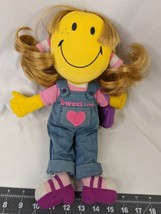 Smile Girl Doll Plush 14 Inch Sweet Love Denim Outfit Commonwealth Stuffed - £46.29 GBP