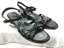 Sas Strappy Sandals Tripad Comfort Womens Sz 11 S (Aaa) Black Patent Leather - £19.74 GBP
