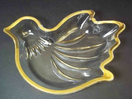 Mikasa Golden Dove crystal candy dish Heavy gold rim glass - £6.17 GBP