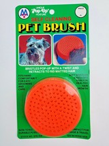 Pet Brush Self-Cleaning Cat Dog Grooming Pop Up Round - £9.95 GBP