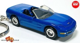 Rare Key Chain Ring Blue C5 Chevy Corvette Convertible Gm Custom Edition Limited - $38.98