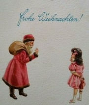Christmas Postcard Santa Claus True Vintage Germany Frohe Weihnachten Original - £13.07 GBP