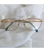 ENRICO COVERI Cat Eye Frames Gold Metal Eyeglasses Vintage Pink Teal Bi-... - £64.84 GBP