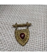 Elegant Gold and Red Pendant - $19.24 CAD