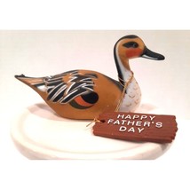 VTG 80’s Enesco Duck Happy Fathers Day Bird Figurine Northern Pintail Gift Mini - £7.39 GBP