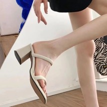 Casual fashion square toe high heels women&#39;s summer new chunky heel sandals - £167.19 GBP