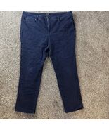 Roz &amp; Ali Cotton/poly Spandex Dark Blue Jeans Jeggings Size 22 - $273.10 MXN