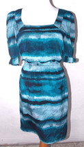 Jessica Simpson Womens Dress Size 6 Multicolor Short Sleeve Watercolor Career - £20.03 GBP