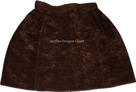 NWT DOLCE &amp; GABBANA D &amp; G 40 mini skirt brown wool cotton designer runwa... - $193.99