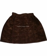 NWT DOLCE &amp; GABBANA D &amp; G 40 mini skirt brown wool cotton designer runwa... - $193.99