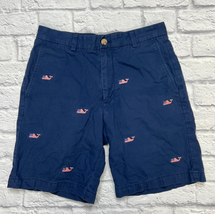 Vineyard Vines Mens Breaker Shorts Navy Blue American Flag Whale Size 30 Chino - £31.69 GBP