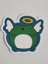 Cartoon Angel Frog with Wings and Halo Super Cute Sticker Decal Embellishment - £2.46 GBP
